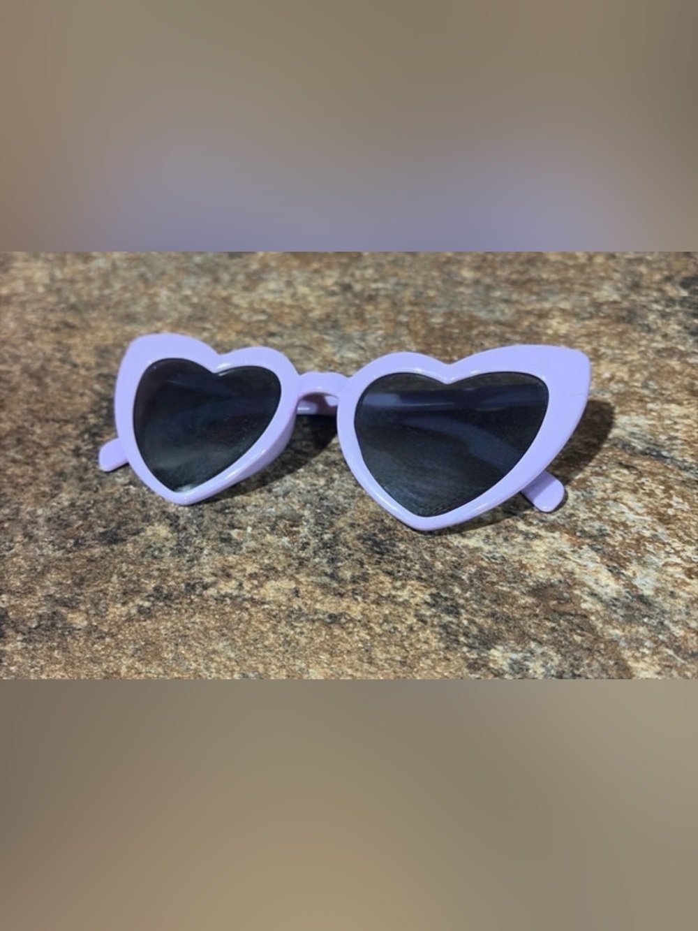 Heart-Shaped Sunglasses - Lavender